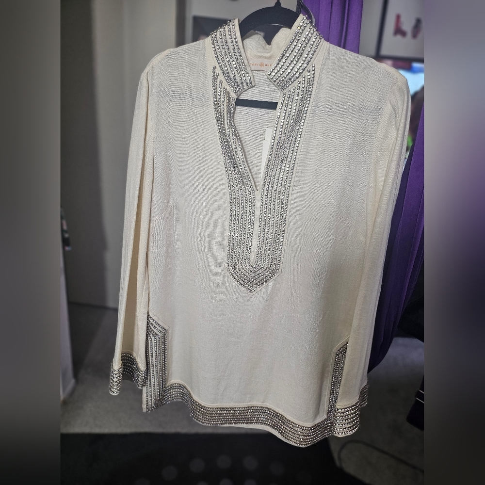 Tory Burch rhinestone tunic